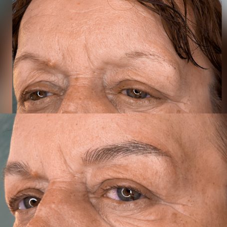 Técnica hairstrokes cejas Antes y despúes