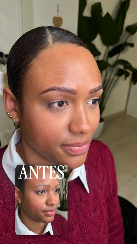 Antes y después — técnica powder Antes y después micropigmentación cejas técnica powder Mallorca